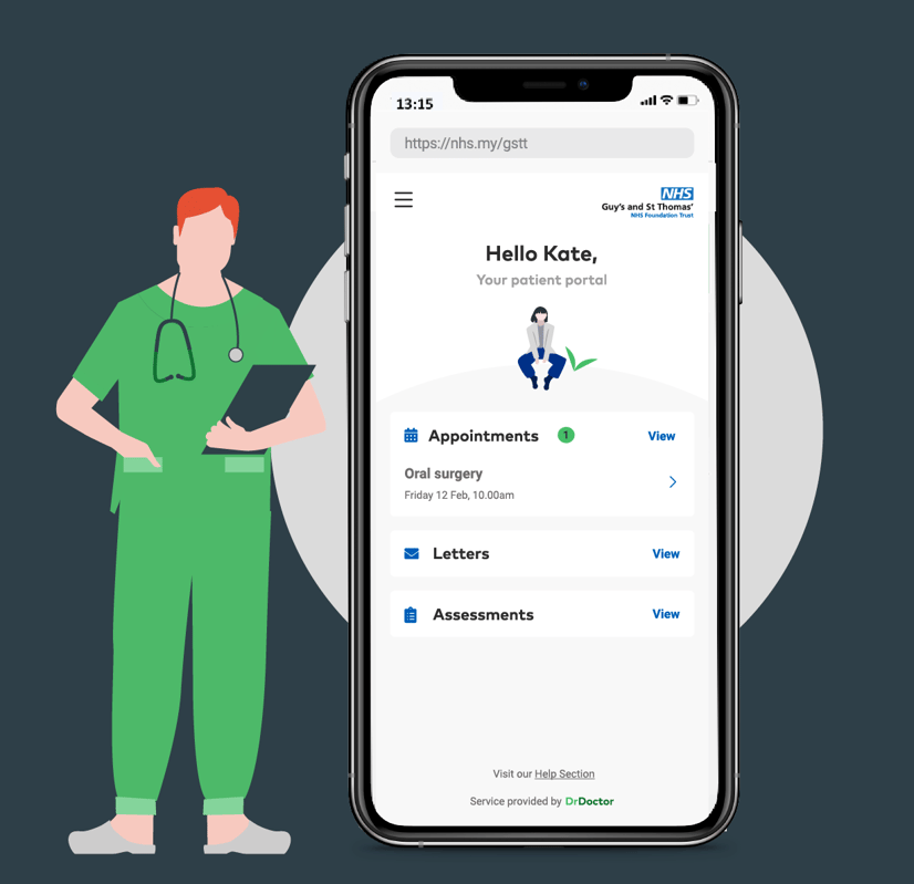 DrDoctor home screen DrDoctor home screen