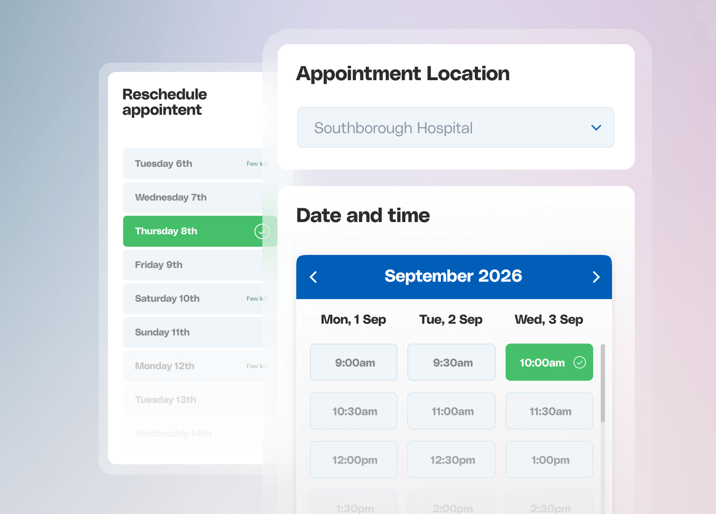 Rescheduling made simple, for when life gets in the way