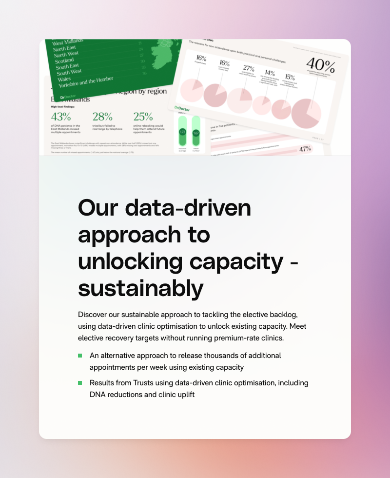 Our data-driven approach to unlocking capacity - sustainably